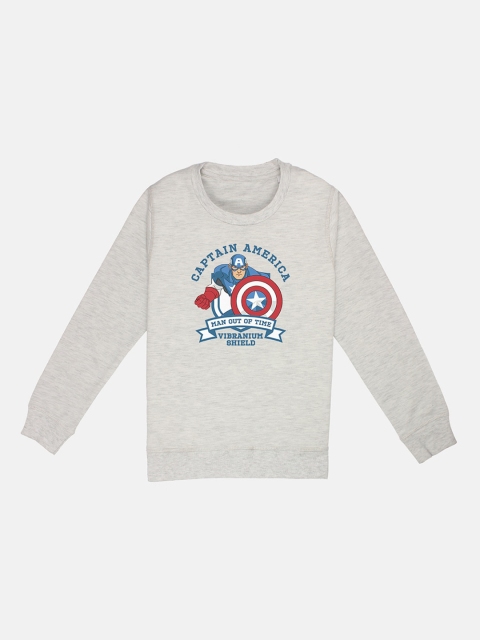 

Kids Ville Boys Grey & Red Captain America Print Sweatshirt