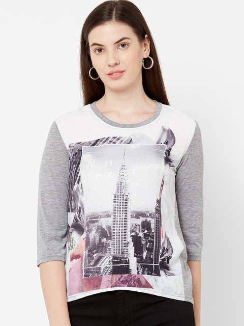 

Juliet Women Grey Printed Top