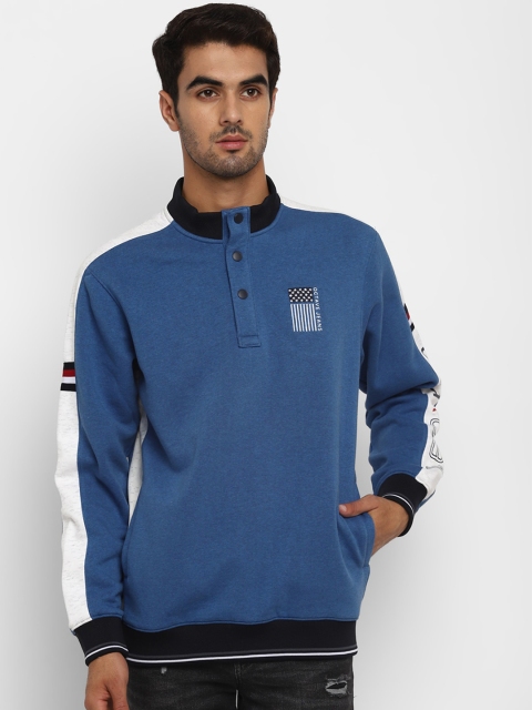 

Octave Men Blue Solid Sweatshirt