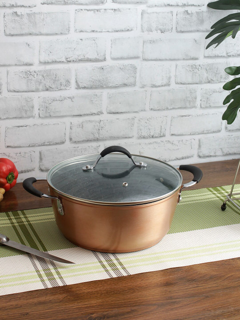 

BERGNER Copper-Toned & Black Sauce Pan With Lid