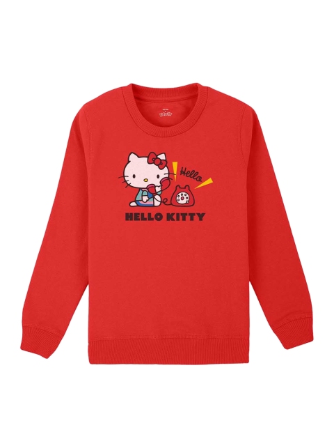 

Kids Ville Girls Red Hello Kitty Printed Sweatshirt