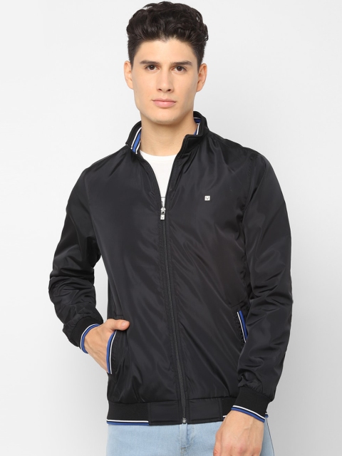 

Allen Solly Men Black Solid Bomber Jacket