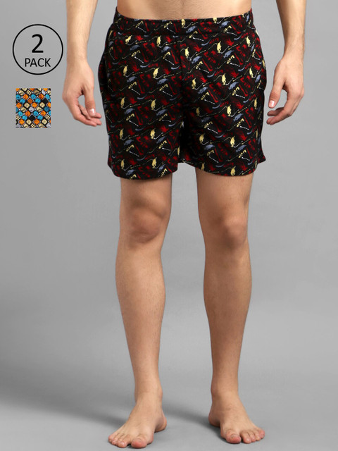 

Kotty Men Pack Of 2 Printed Boxers, Grey