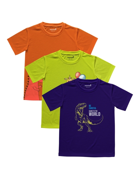 

mezmoda Boys Blue Printed Round Neck T-shirt
