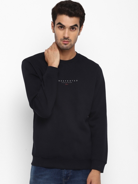 

Octave Men Navy Blue Solid Sweatshirt