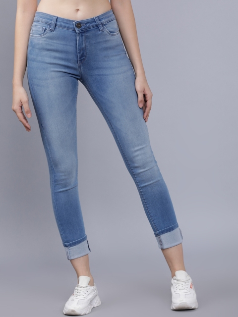 

Tokyo Talkies Women Blue Skinny Fit Mid-Rise Clean Look Stretchable Jeans