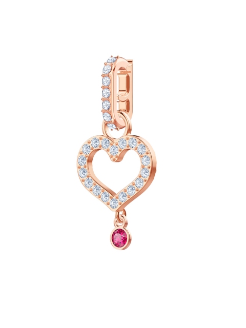 

SWAROVSKI White Rose-Gold Tone Plated Remix Collection Heart Charm