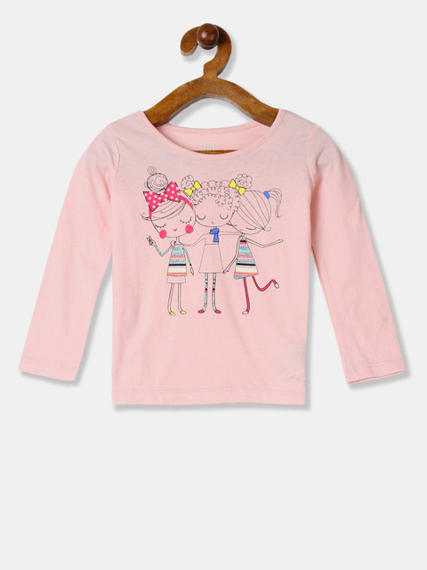 

GAP Girl Pink Glitter Graphic Long Sleeve Tee
