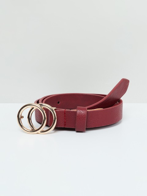 

max Women Maroon Solid Belt