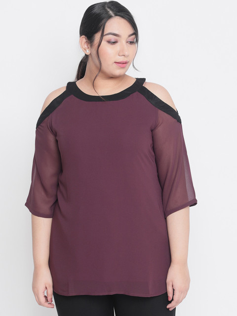 

Amydus Women Burgundy Solid Top