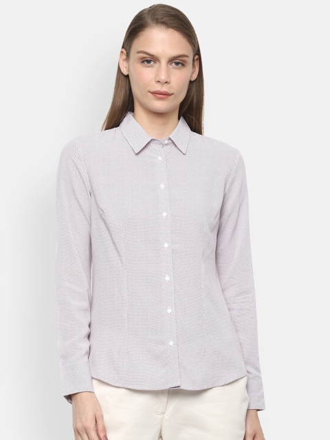 

Van Heusen Woman Women Grey Regular Fit Printed Formal Shirt