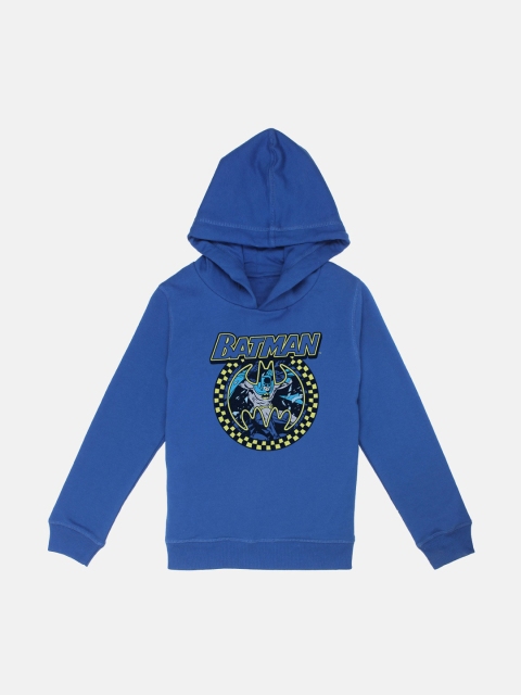

Kids Ville Boys Blue Spiderman Printed Hooded Sweatshirt