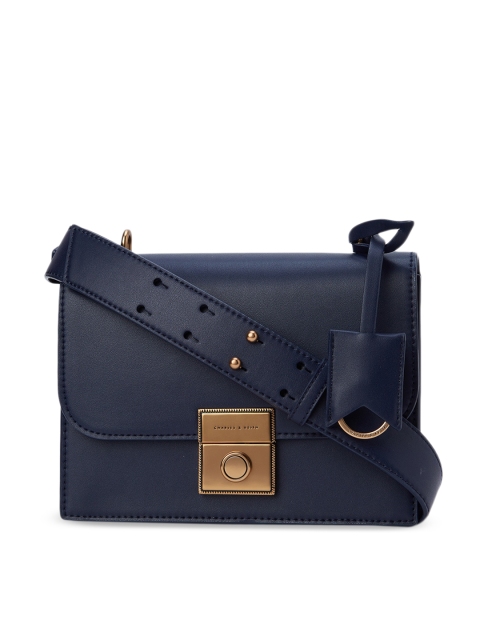 

CHARLES & KEITH Navy Blue Solid Sling Bag
