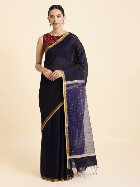 

Taneira Navy Blue Embellished Saree