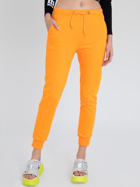 

Bewakoof Women Orange Straight-Fit Joggers
