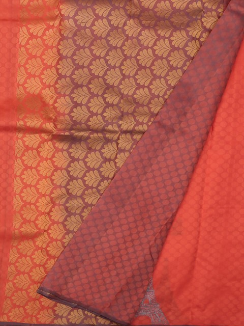 

Pothys Peach-Coloured & Gold-Coloured Pure Silk Woven Design Saree