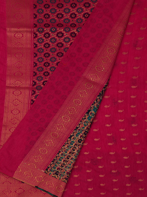 

Pothys Fuchsia Woven Design Art Silk Saree