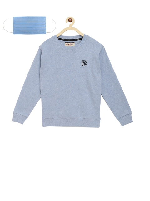 

Lil Tomatoes Boys Blue Solid Sweatshirt