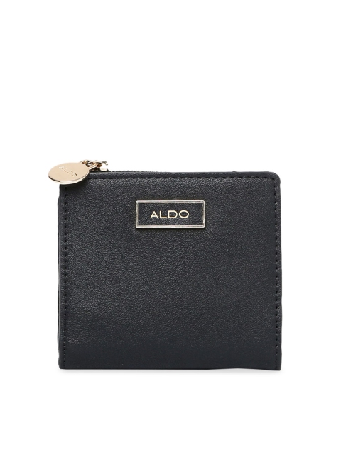 

ALDO Women Black Solid Two Fold Wallet