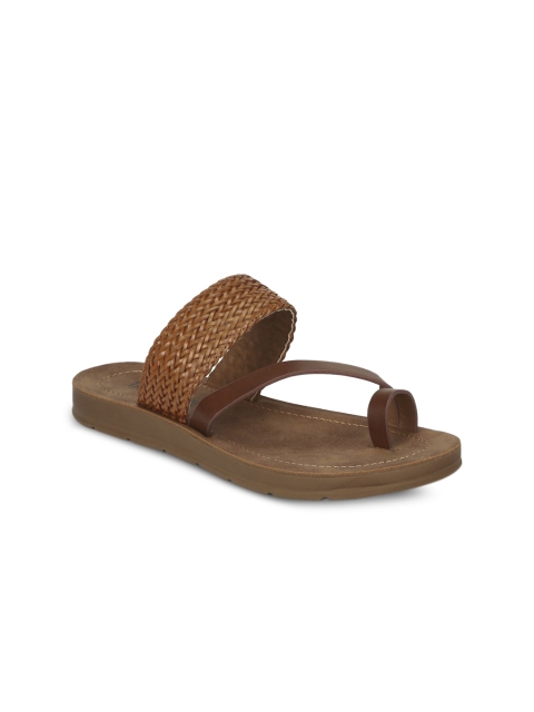 

Truffle Collection Women Tan Brown Solid One-Toe Flats