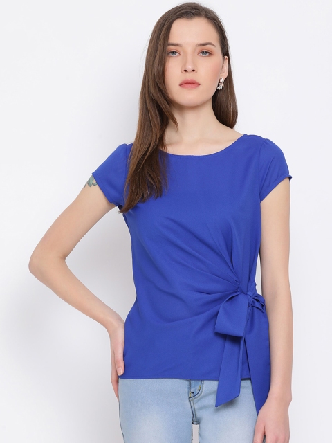 

ALL WAYS YOU Women Blue Solid Top