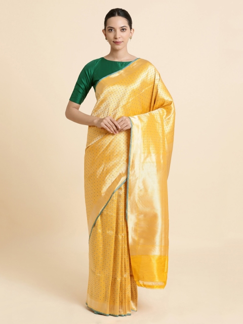 

Taneira Yellow Pure Silk Banarasi Saree