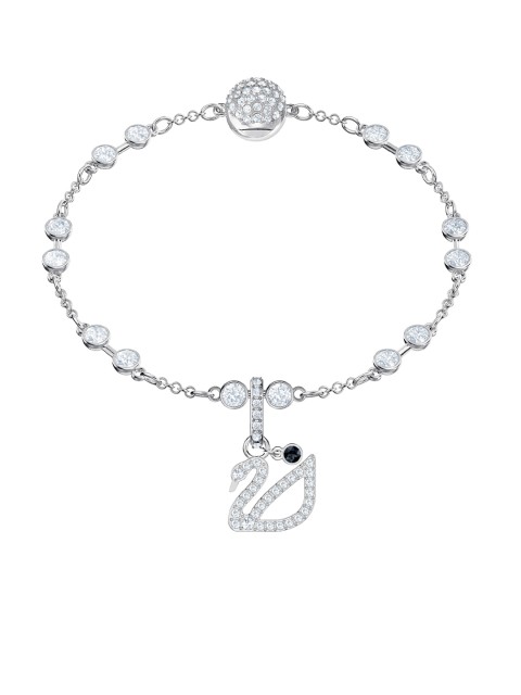

SWAROVSKI Women Rhodium-Plated Remix Collection Swan Charm, White