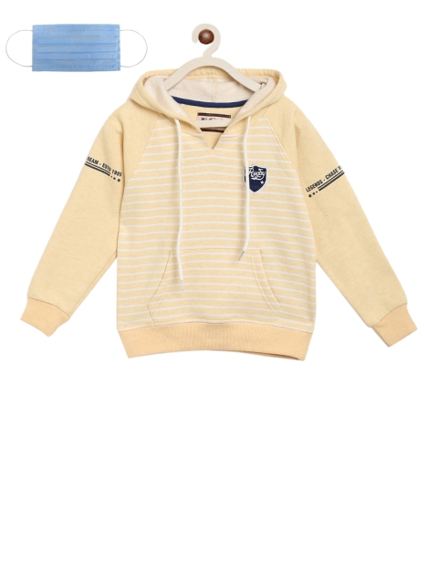 

Lil Tomatoes Boys Yellow & White Striped Hooded Sweatshirt