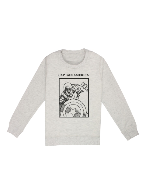 

Kids Ville Boys Grey Captain America Printed Sweatshirt