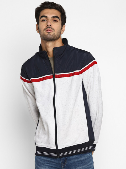 

Octave Men White Colourblocked Sweatshirt