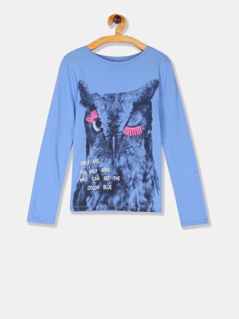 

GAP Girls Blue Glitter Graphic Tee