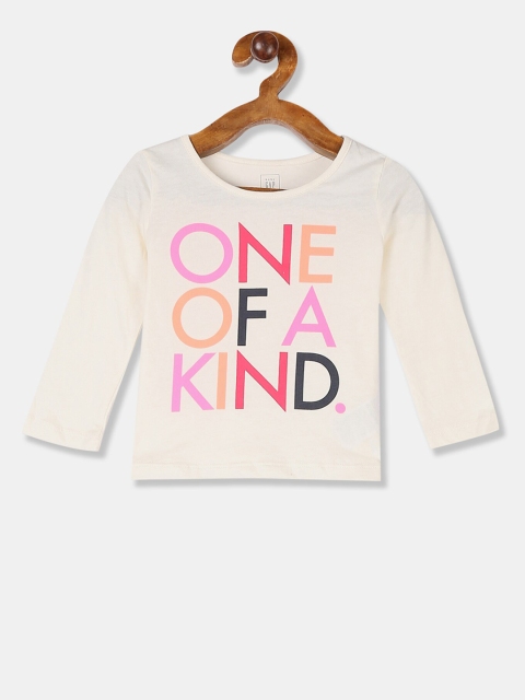 

GAP Boys Off-White Printed Round Neck T-shirt