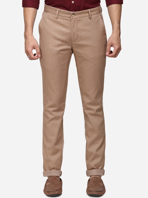 

Greenfibre Men Khaki Slim Fit Solid Regular Trousers