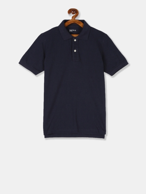 

GAP Boys Navy Blue Solid Pique Polo