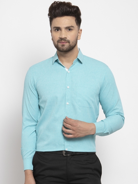 

JAINISH Men Sea Green Smart Regular Fit Solid Formal Shirt