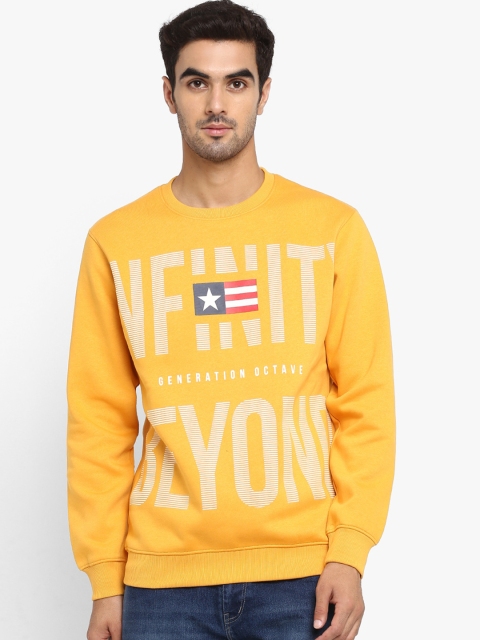 

Octave Men Yellow Printed Sweatshirt
