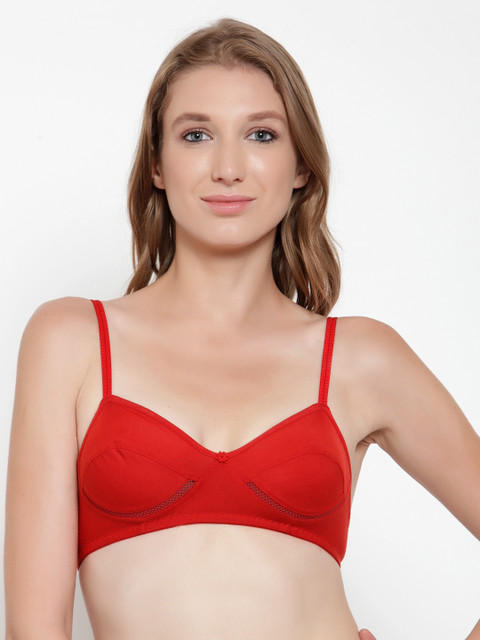 

Innocence Red Solid Non-Wired Non Padded Everyday Bra BBAPLIN90301
