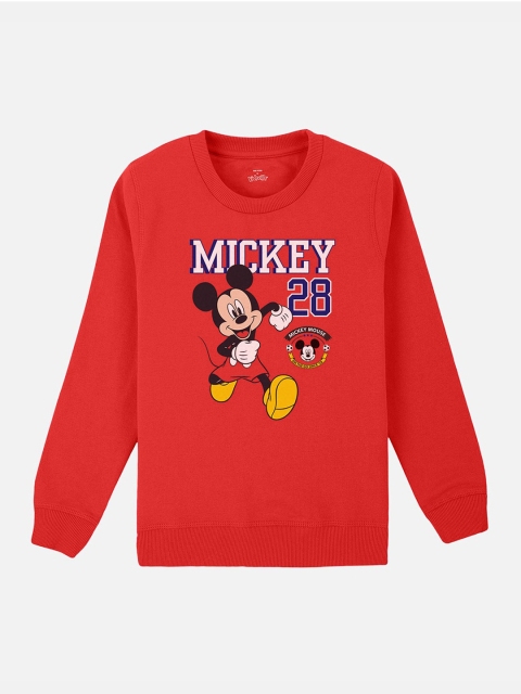 

Kids Ville Boys Red Mickey & Friends Printed Sweatshirt