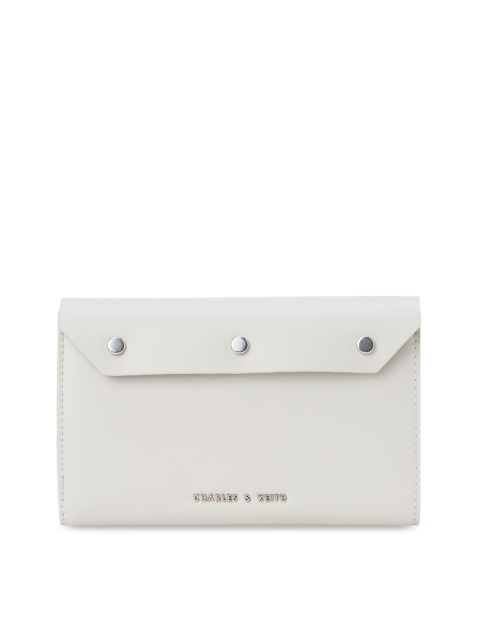 

CHARLES & KEITH Women Cream-Coloured Solid Envelope