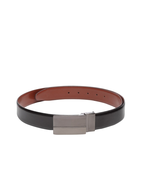 

Teakwood Leathers Men Black & Tan Brown Solid Reversible Leather Belt