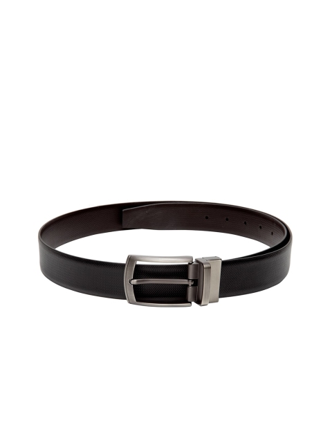 

Teakwood Leathers Men Black & Brown Textured Belt