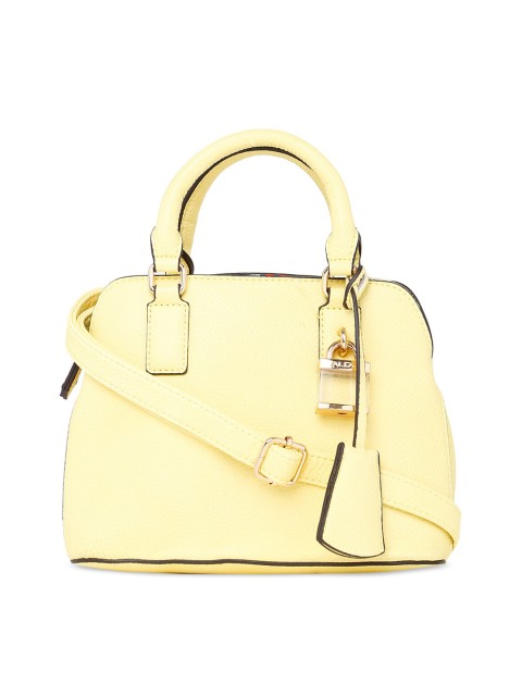 

ALDO Yellow Solid Handheld Bag