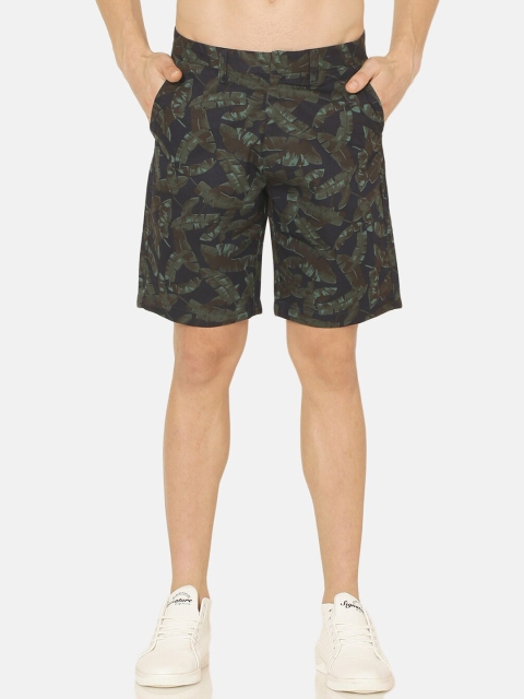

Bene Kleed Men Navy Blue Printed Slim Fit Chino Shorts