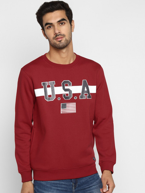

Octave Men Red Printed Sweatshirt