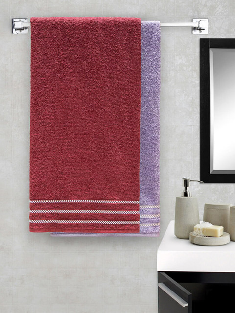 

Trident Adults Set of 2 380 GSM Bath Towels, Red