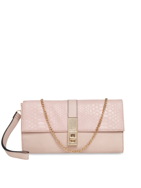 

ALDO Peach-Coloured Textured Purse Clutch