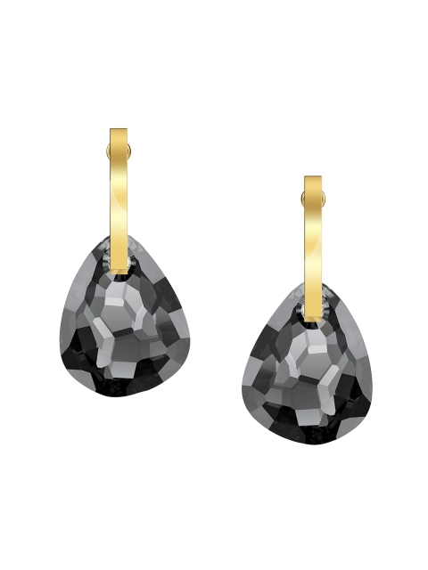 

SWAROVSKI Gold-Plated & Grey T Bar Pierced Earrings