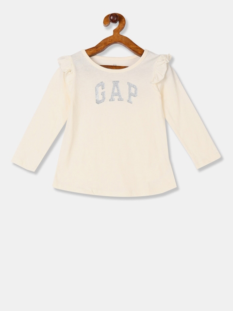 

GAP Girl Long Sleeve Logo Tunic, White