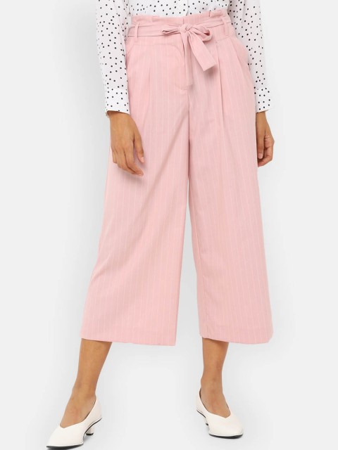 

Van Heusen Woman Women Pink Regular Fit Striped Culottes