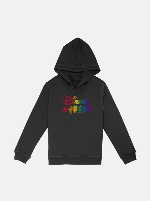 

Kids Ville Boys Black Mickey & Friends Printed Hooded Sweatshirt